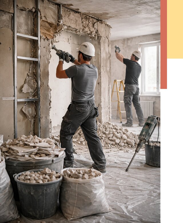 Демонтажные работы в Ялте от 2758 руб. — услуги и цена под ключ | ОТДЕЛОЧНИК-Ялт