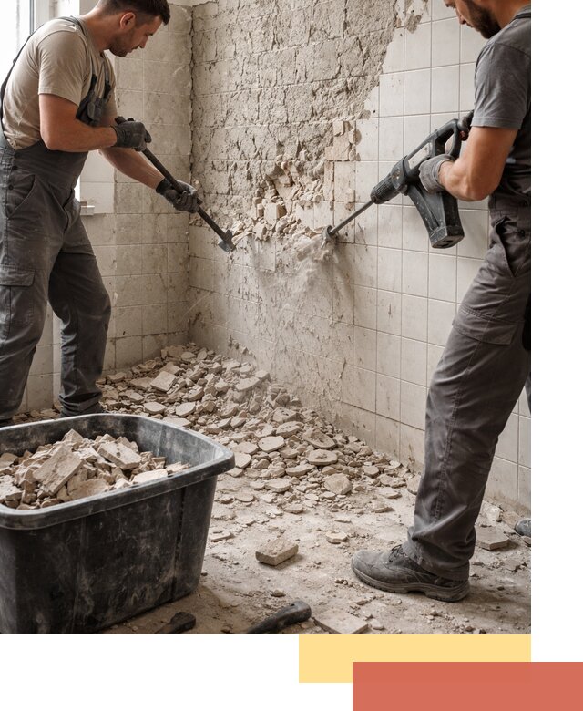 Демонтаж плитки со стен в Ялте быстро и аккуратно