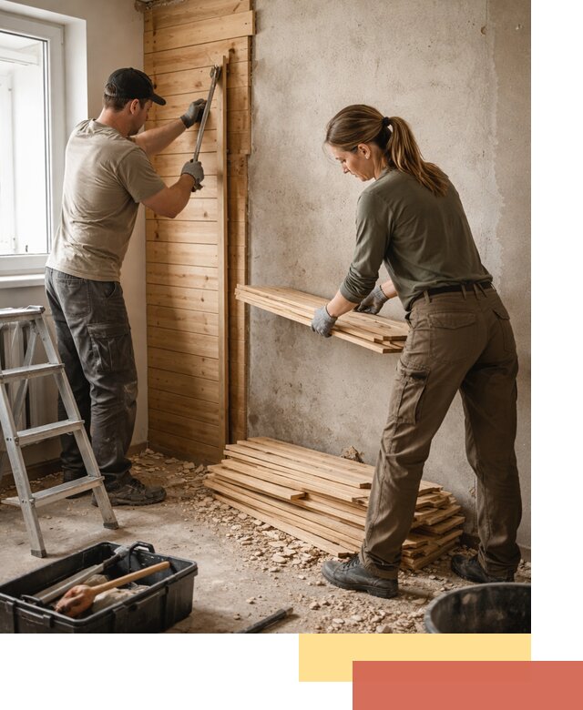 Демонтаж вагонки со стен в Ялте — профессиональный демонтаж