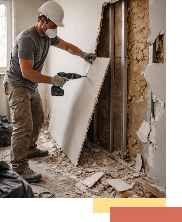 Демонтаж гипсокартона со стен в Ялте качественно и быстро