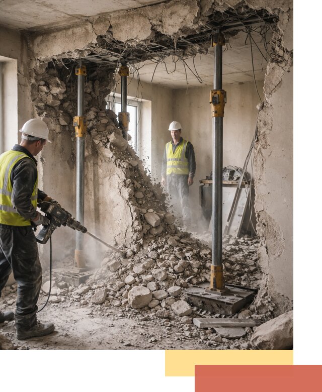 Снос несущих стен в Ялте с гарантией безопасности и качества