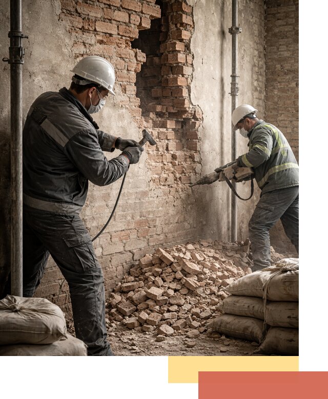 Демонтаж кирпичных стен в Ялте быстро и безопасно