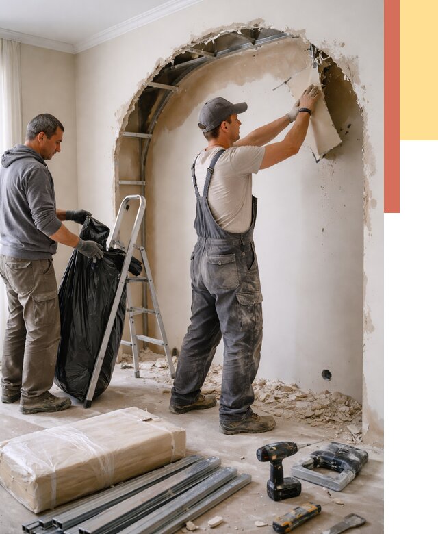 Демонтаж арки из гипсокартона в Ялте от 3576 руб. — услуги под ключ | ОТДЕЛОЧНИК-Ялт