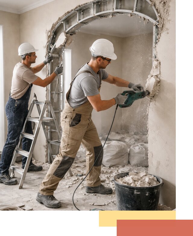 Демонтаж гипсокартонной арки в Ялте быстро и аккуратно