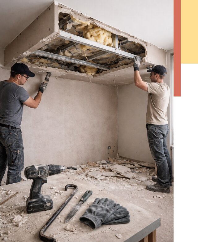 Демонтаж короба из гипсокартона в Ялте от 1553 руб. — быстро и недорого | ОТДЕЛОЧНИК-Ялт