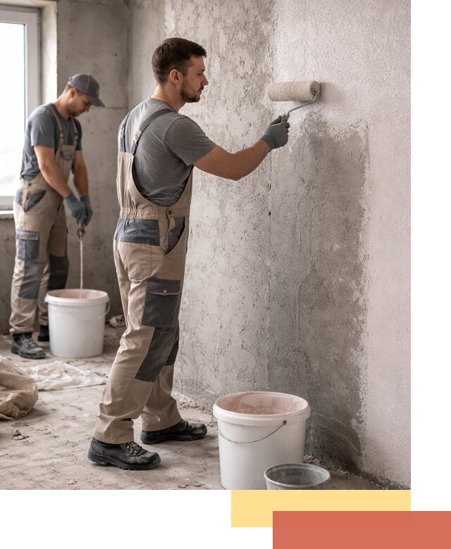 Нанесение бетоноконтакта на стены в Ялте для последующей отделки