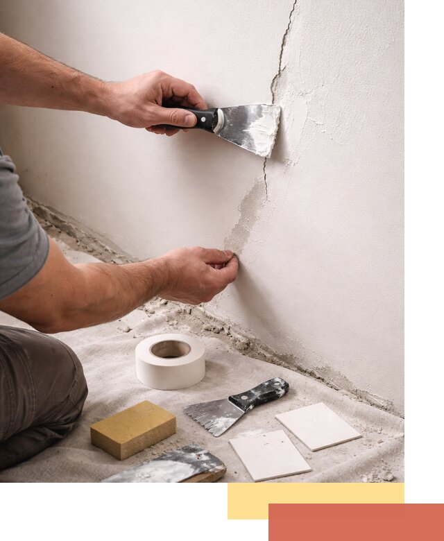 Заделка трещин и сколов в стенах и потолках в Ялте