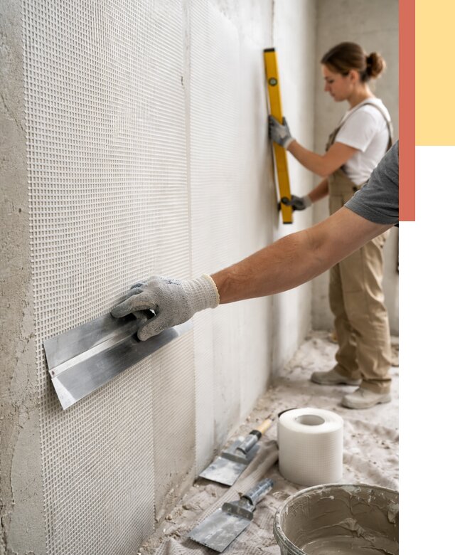 Армирование стен стеклосеткой в Ялте от 3269 руб. под ключ | ОТДЕЛОЧНИК-Ялт