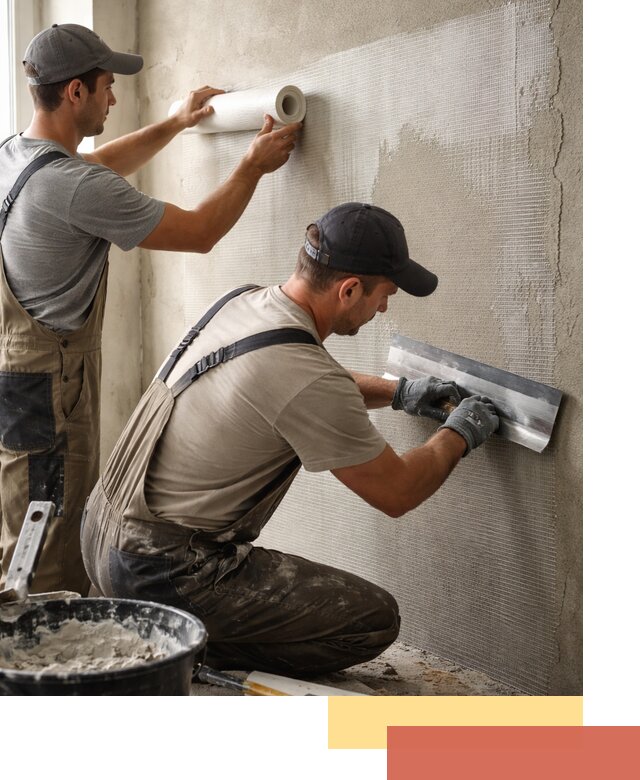 Армирование стен стеклосеткой в Ялте для прочной отделки