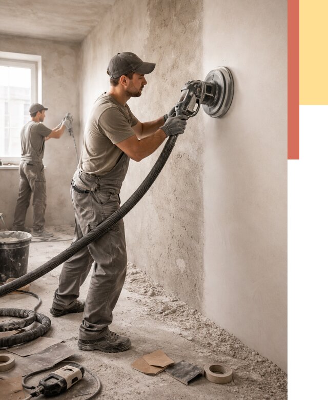 Шлифовка стен в Ялте от 1226 руб/м2 — быстро и недорого | ОТДЕЛОЧНИК-Ялт