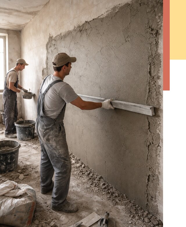 Цементная штукатурка стен в Ялте от 4597 руб/м2 — быстро и недорого | ОТДЕЛОЧНИК-Ялт