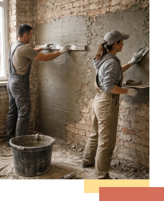 Штукатурка кирпичных стен в Ялте — качественно и надежно