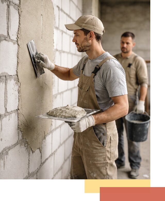 Штукатурка стен из газобетона в Ялте под ключ