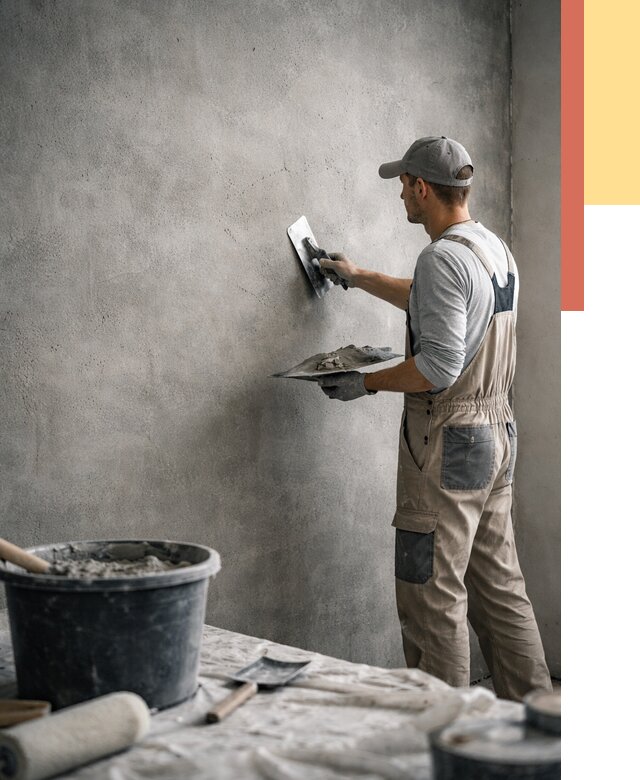 Декоративная штукатурка под бетон в Ялте от 2554 руб./м² — нанесение под ключ | ОТДЕЛОЧНИК-Ялт