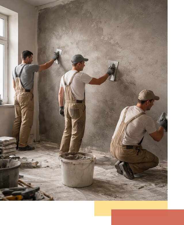 Декоративная штукатурка под бетон в Ялте для стен и потолков