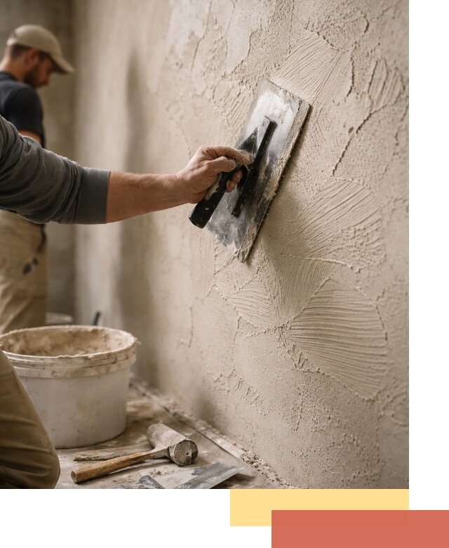 Фактурная штукатурка стен в Ялте — монтаж, отделка, реставрация