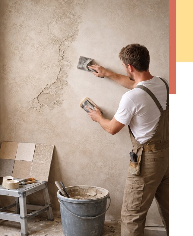 Ремонт декоративной штукатурки в Ялте от 4597 руб. под ключ | ОТДЕЛОЧНИК-Ялт