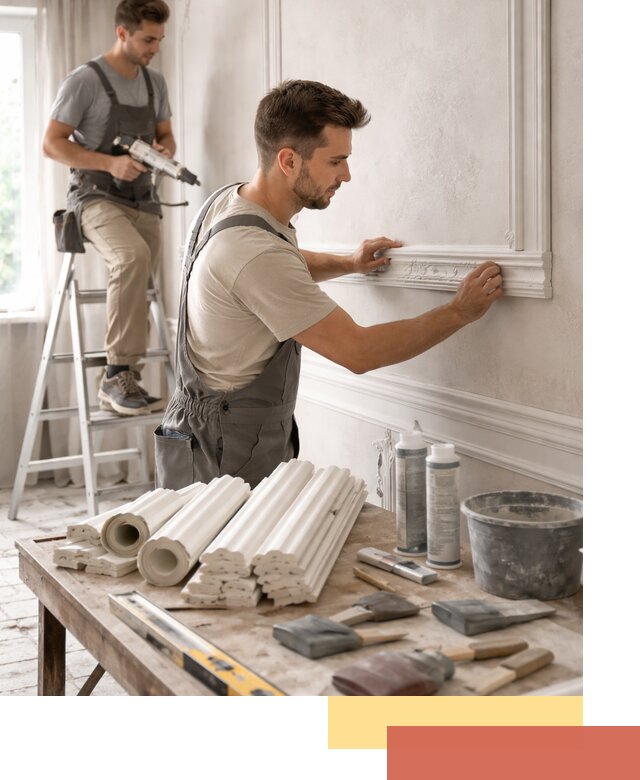 Монтаж лепнины на стены в Ялте профессионально и качественно