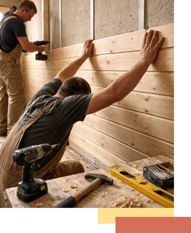 Монтаж деревянной вагонки на стены в Ялте быстро и качественно