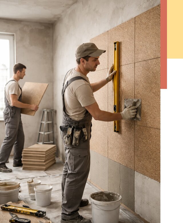 Монтаж пробковых панелей на стены в Ялте от 3576 руб. — ОТДЕЛОЧНИК-Ялт