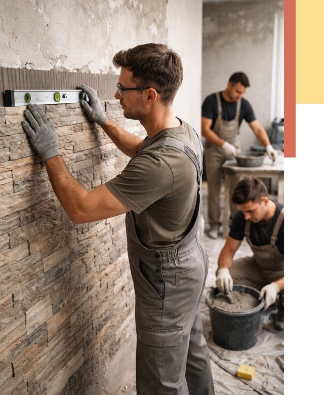 Монтаж искусственного камня в Ялте от 4597 руб. под ключ | ОТДЕЛОЧНИК-Ялт