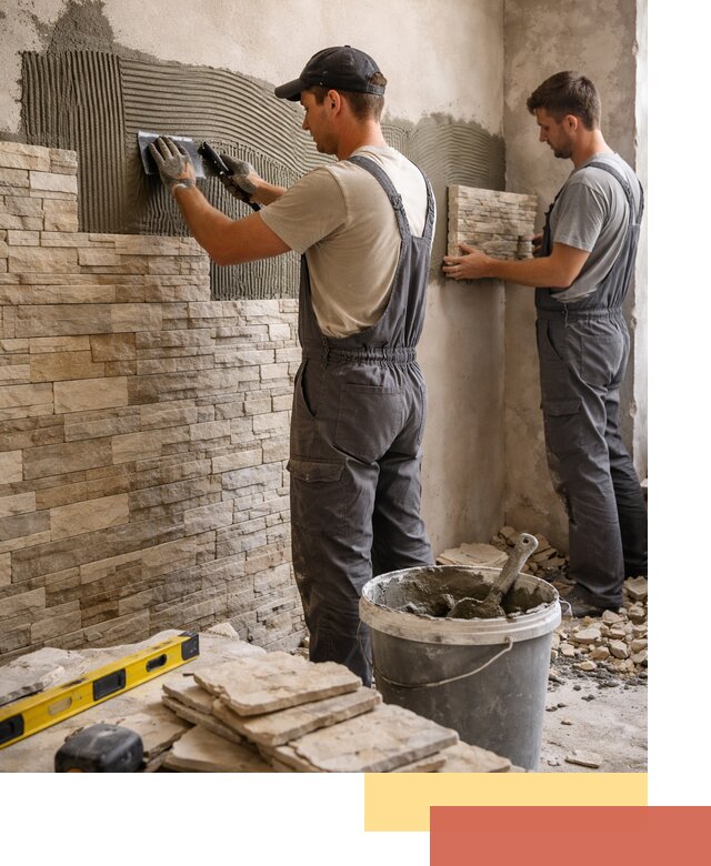 Монтаж искусственного камня в Ялте — облицовка стен и фасадов