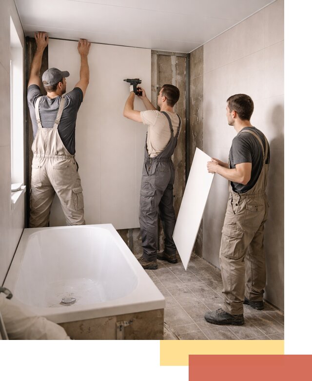 Отделка ванной панели ПВХ профессионально в Ялте