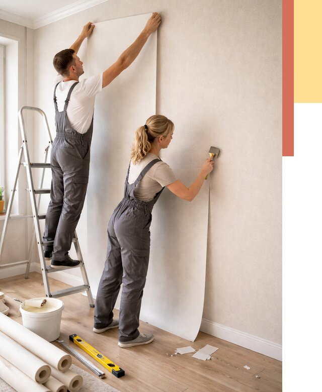 Поклейка флизелиновых обоев в Ялте от 6130 руб. | Быстро и недорого — ОТДЕЛОЧНИК-Ялт