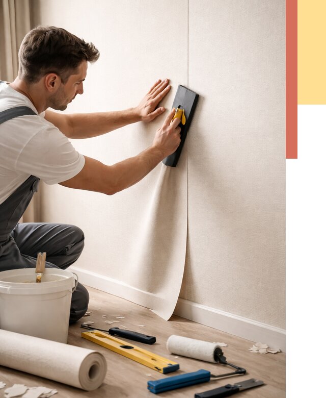 Поклейка виниловых обоев в Ялте от 4597 руб. | Быстро и недорого — ОТДЕЛОЧНИК-Ялт