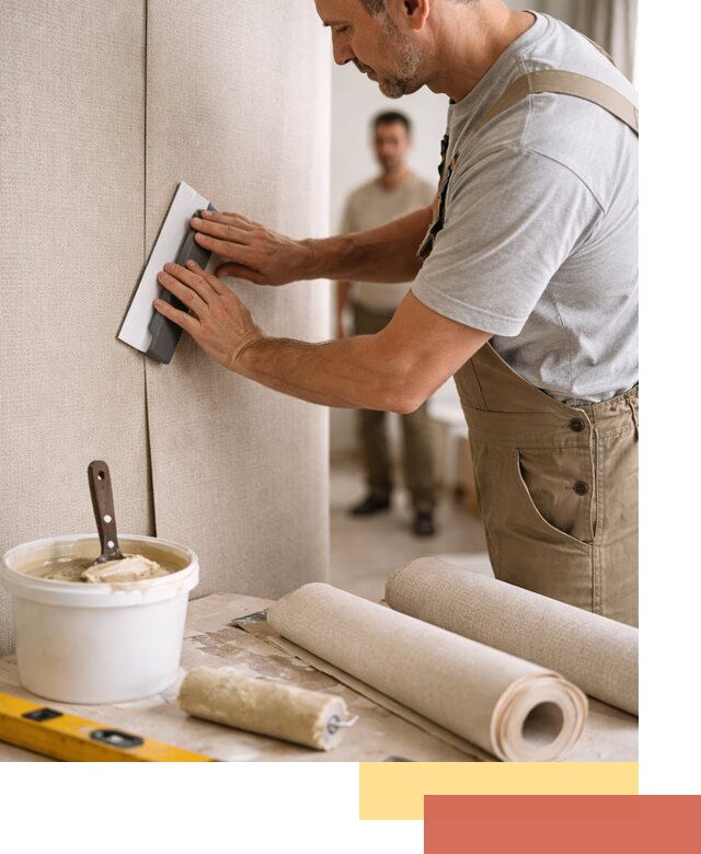 Поклейка текстильных обоев в Ялте профессионально и аккуратно