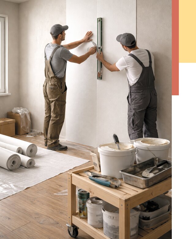 Поклейка стеклообоев в Ялте от 6640 руб. за м2 — быстро и недорого | ОТДЕЛОЧНИК-Ялт