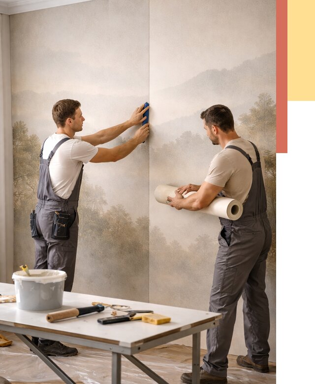 Поклейка фотообоев в Ялте от 8684 руб/м² — быстро и недорого | ОТДЕЛОЧНИК-Ялт