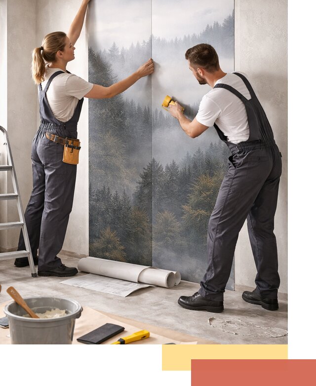 Поклейка фотообоев профессионально в Ялте под ключ