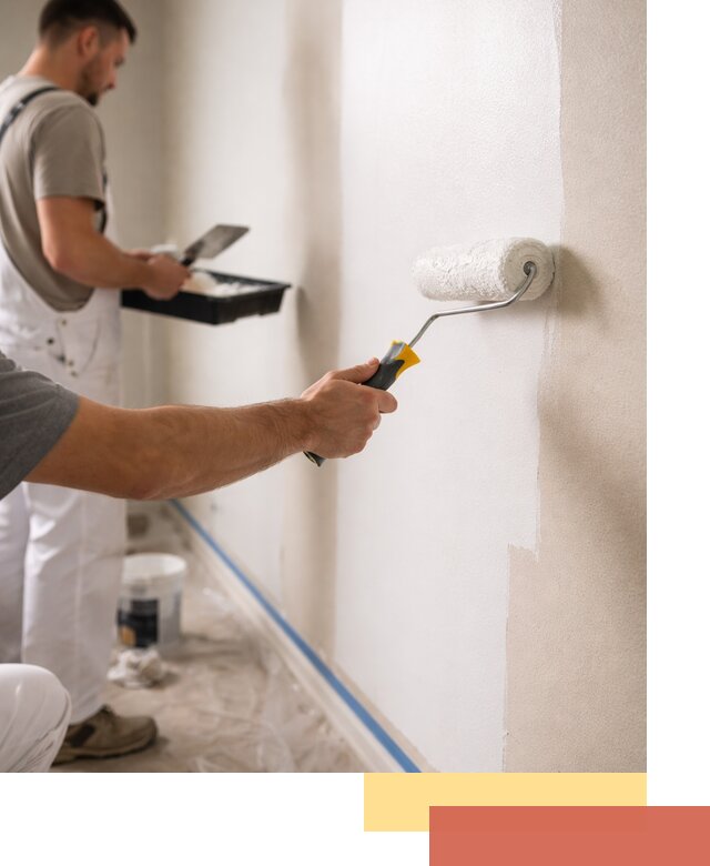 Покраска стен акриловой краской профессионально в Ялте