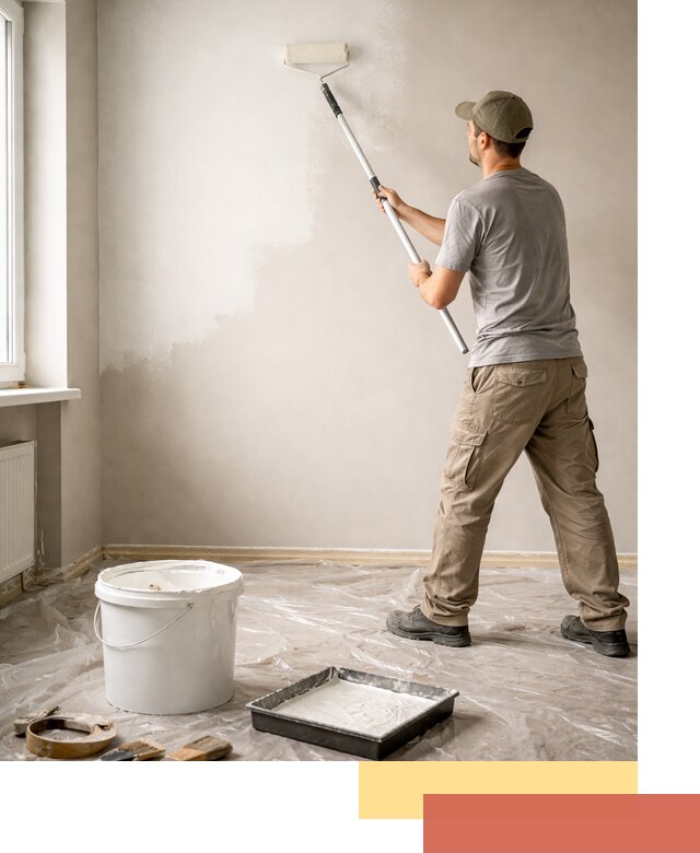 Покраска стен латексной краской в Ялте качественно и быстро