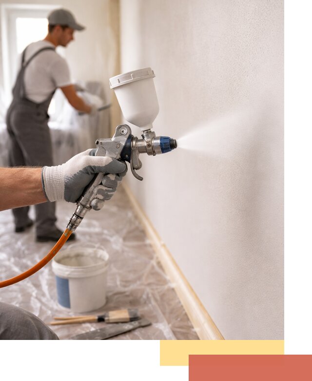 Покраска стен краскопультом в Ялте быстро и качественно