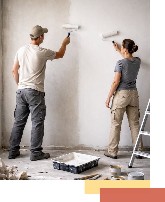 Окраска стен по стеклохолсту в Ялте качественно и долговечно