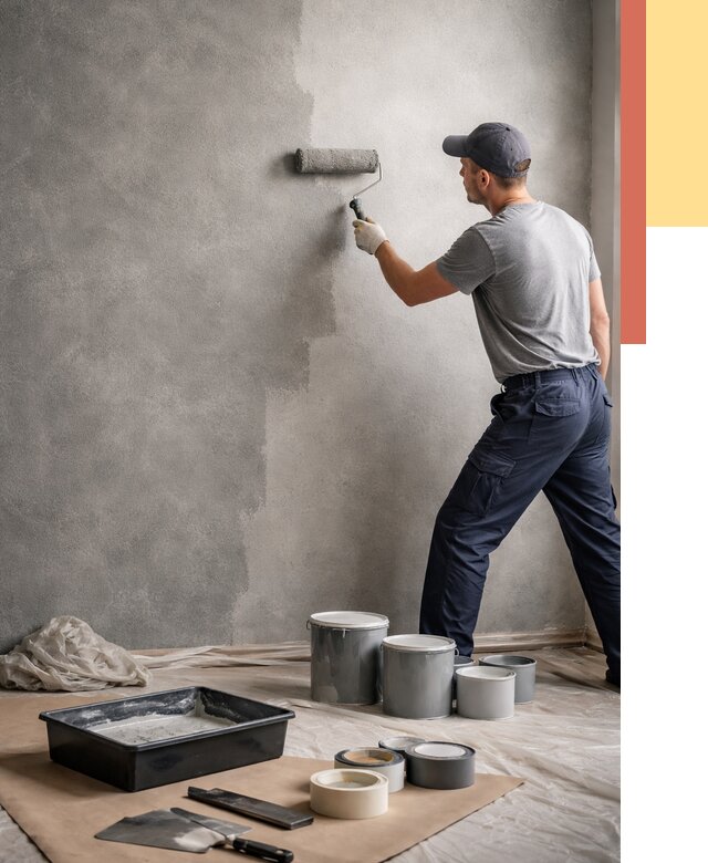 Покраска стен под бетон в Ялте от 664 руб. за м2 — быстро и недорого | ОТДЕЛОЧНИК-Ялт