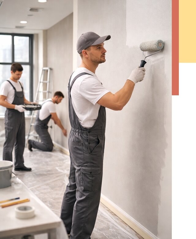 Покраска стен в офисе в Ялте от 8684 руб. — быстро и недорого | ОТДЕЛОЧНИК-Ялт