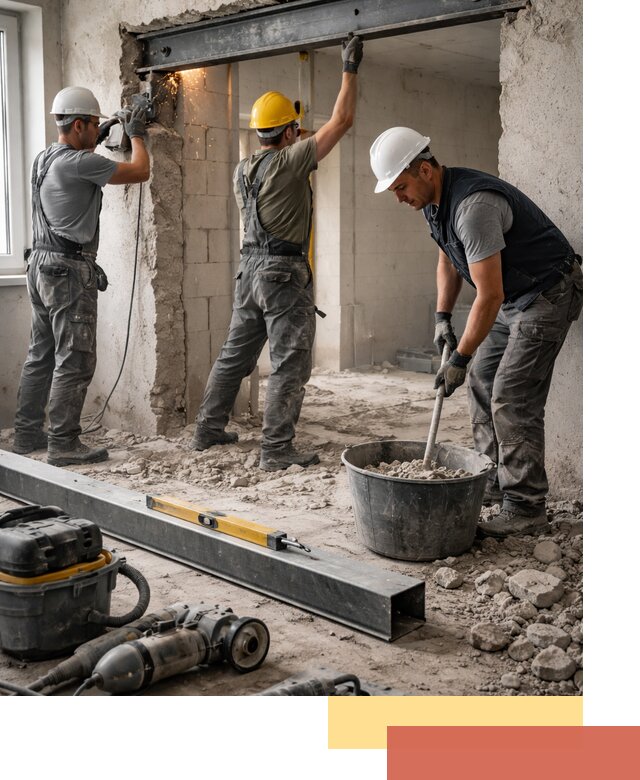 Создание проемов в стенах и несущих конструкциях в Ялте