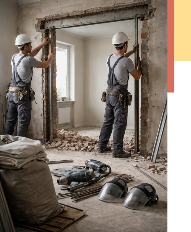 Расширение дверного проема в Ялте от 12770 руб. под ключ | ОТДЕЛОЧНИК-Ялт