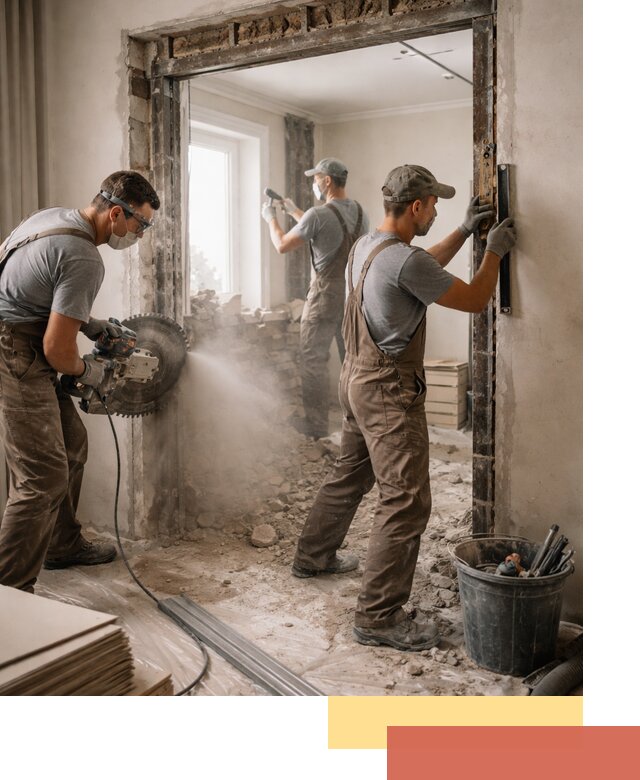 Расширение дверного проема под установку новой двери в Ялте