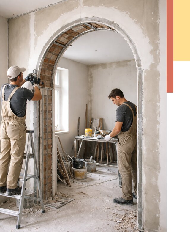 Устройство арочного проема в Ялте от 9705 руб. под ключ — быстро и недорого | ОТДЕЛОЧНИК-Ялт