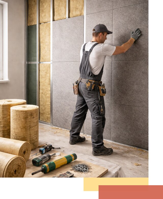 Профессиональная шумоизоляция стен в Ялте для квартиры и офиса