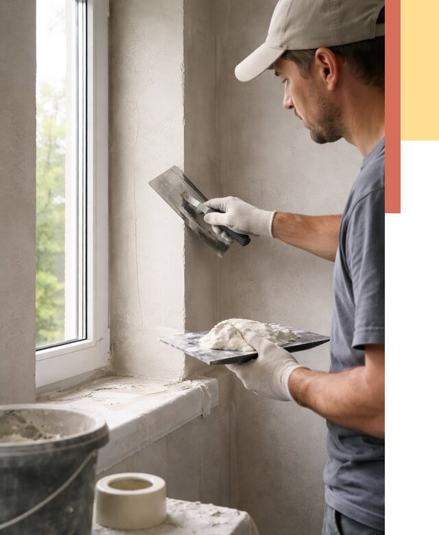 Штукатурка откосов в Ялте от 4597 руб/м² — услуги и выравнивание под ключ | ОТДЕЛОЧНИК-Ялт