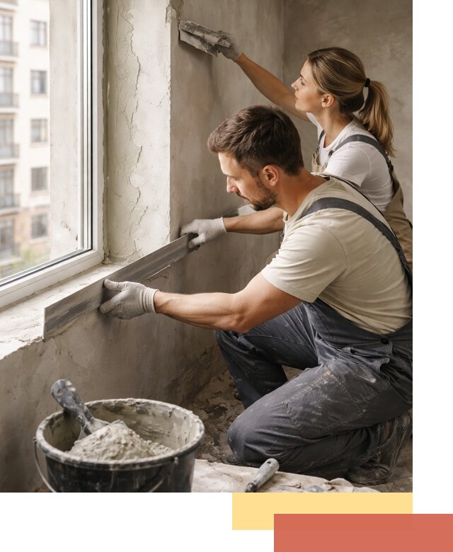 Штукатурка откосов дверей и окон профессионально в Ялте