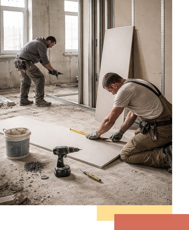 Кладка перегородок из ПГП под ключ в Ялте