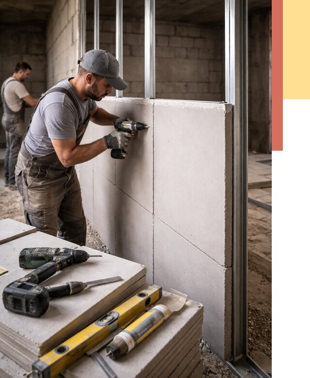 Кладка влагостойких перегородок ПГП в Ялте от 1226 руб. под ключ | ОТДЕЛОЧНИК-Ялт