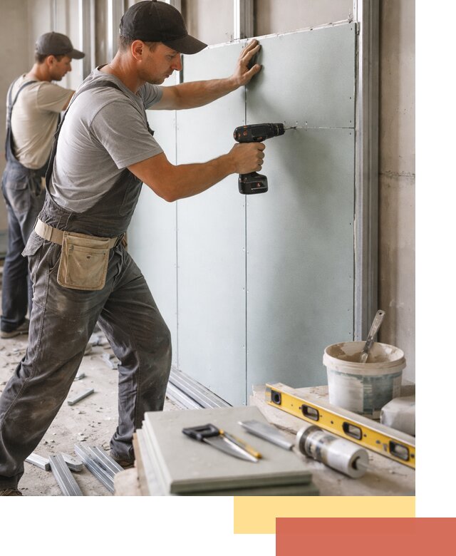 Кладка влагостойких перегородок ПГП в Ялте