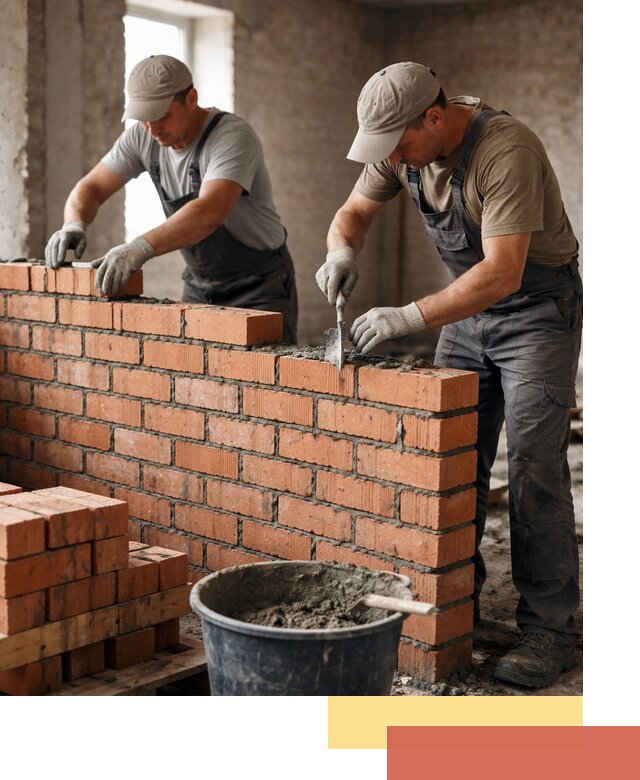 Кладка кирпичных перегородок под ключ в Ялте